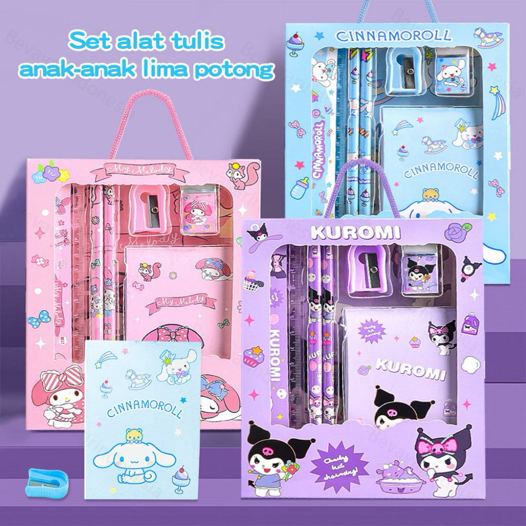 

Stationery Set Alat Tulis 6 In 1 Motif Lucu