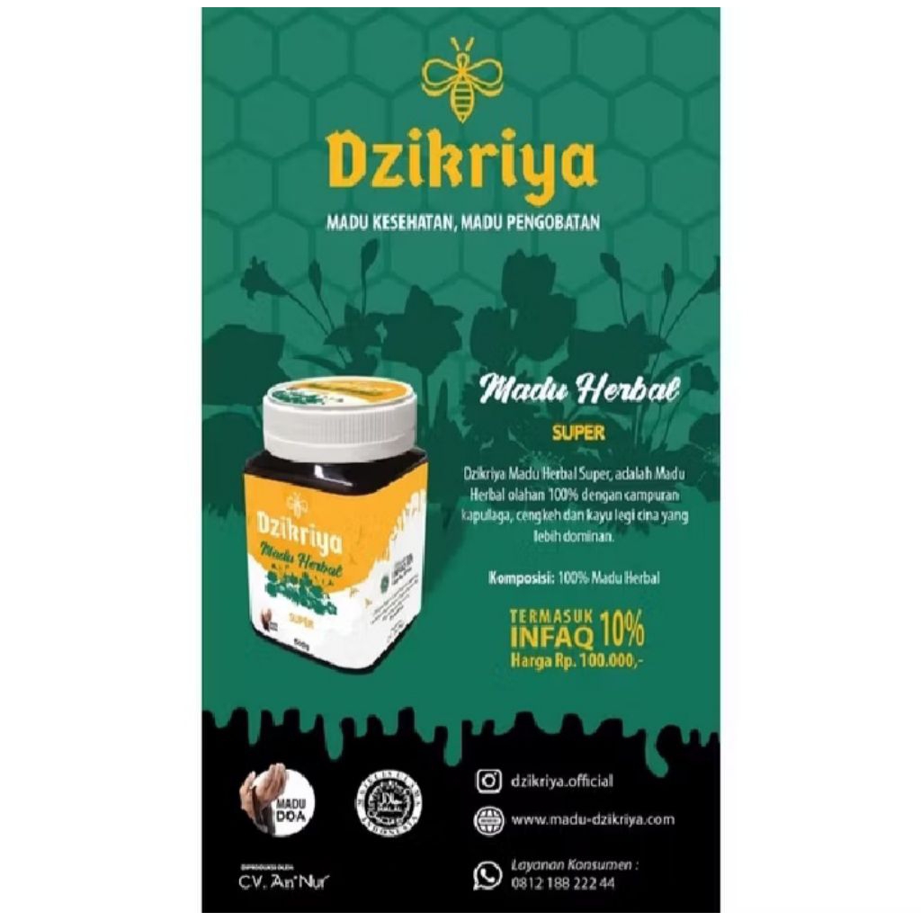 

Madu Herbal Super Manis 100%ASLI 500GR
