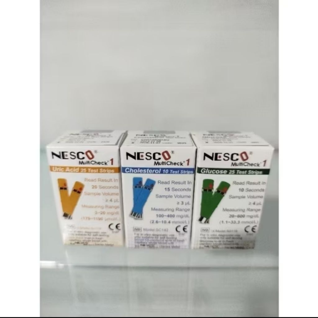 PROMO nesco cek gula darah, asam urat, kolesterol /stik gula, asam urat, kolesterol NESCO
