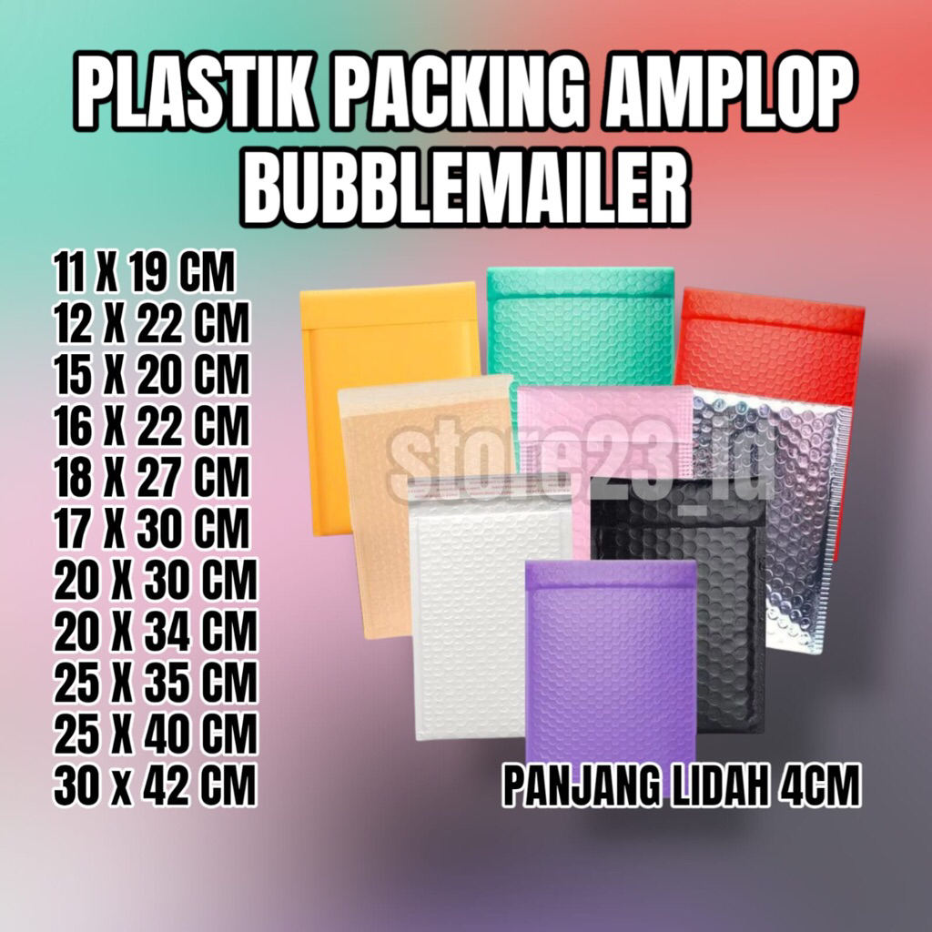 

BUBBLE MAILER / PLASTIK PACKING AMPLOP / PLASTIK PACKING WATERPROOF / ANTI AIR UKURAN 11X19 12X22 16X20 15X22 18X27 17X30 20X30 20X34 25X35 25X40 30X42