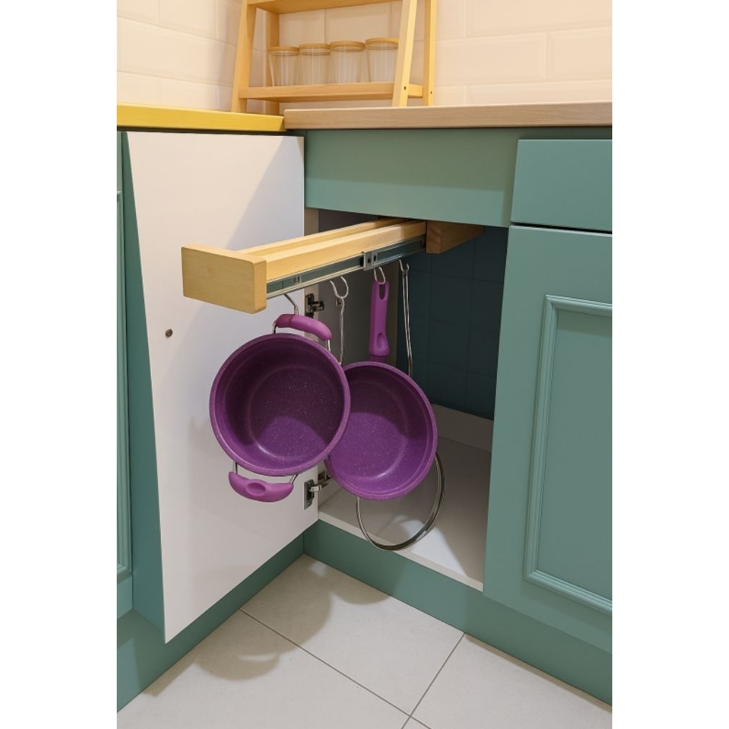 Rel gantungan panci / pan rail tarik PREMIUM