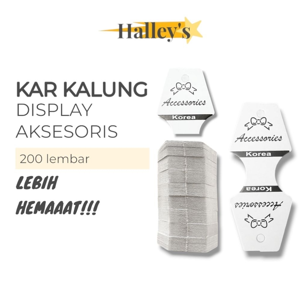 

Hang Tag Souvenir & Aksesoris 200 Lembar | Kertas Display Gelang Gantungan Kunci Kar Kalung