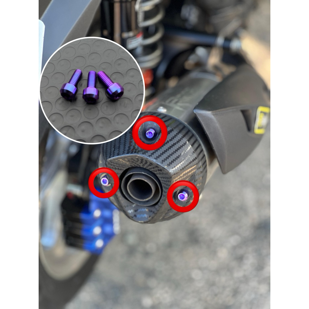 Baut titanium moncong knalpot drat 10