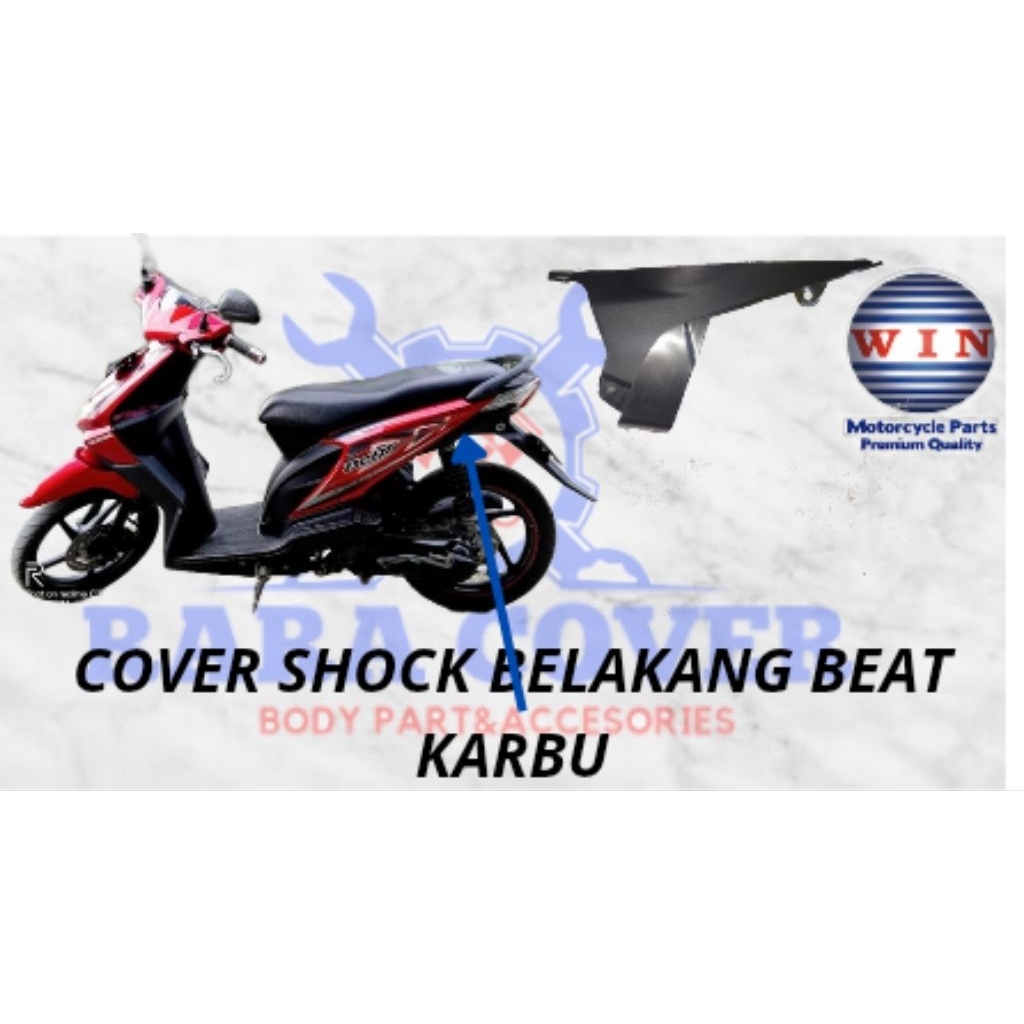 WINNER-COVER KASAR HONDA BEAT KARBU//COVER SHOCK BELAKANG HONDA BEAT KARBU//TUTUP SHOCK BELAKANG HON