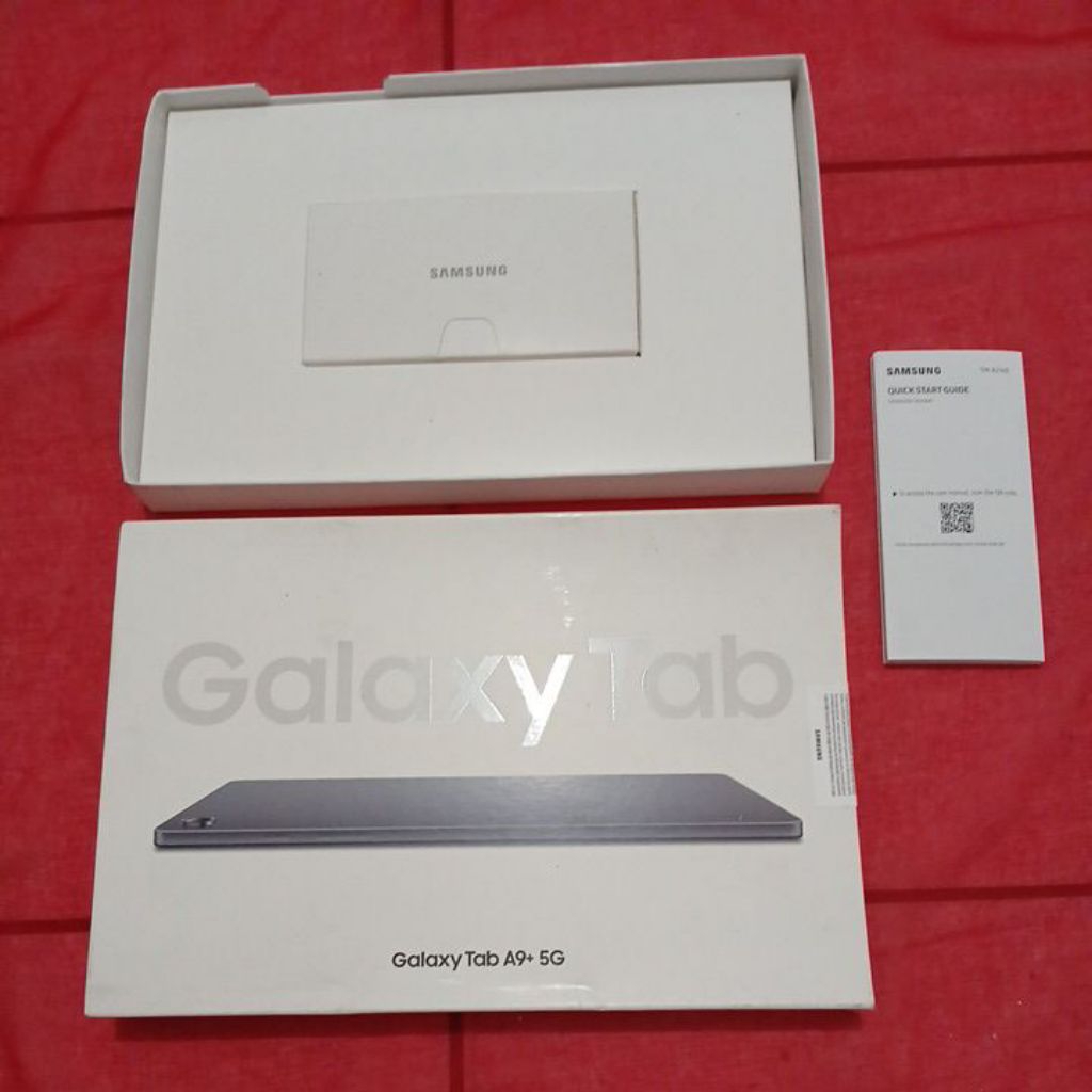 dus box samsung galaxy tab a9+ plus 5G 100% copotan lengkap manual book