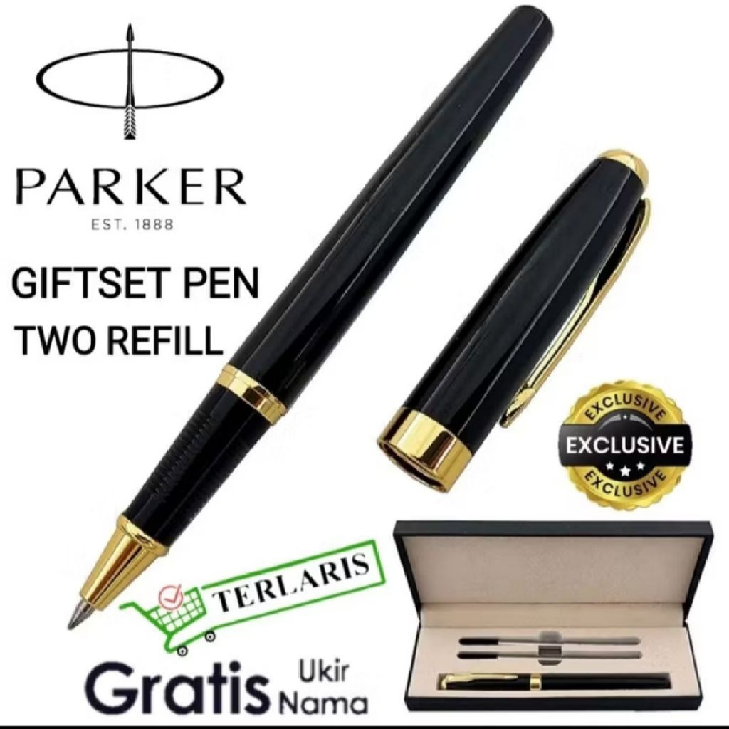 

pulpen Giftset 2in1 Refill Pen Parker Logo Gratis Grafir nama