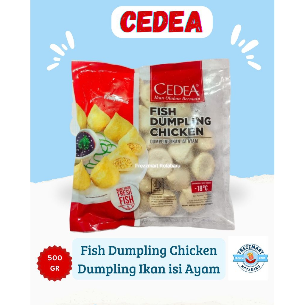 

CEDEA Fish Dumpling Chicken / Dumpling Ikan isi Ayam 500 GR Halal Frozen Food Fresh Pontianak - Frezzmart Kotabaru