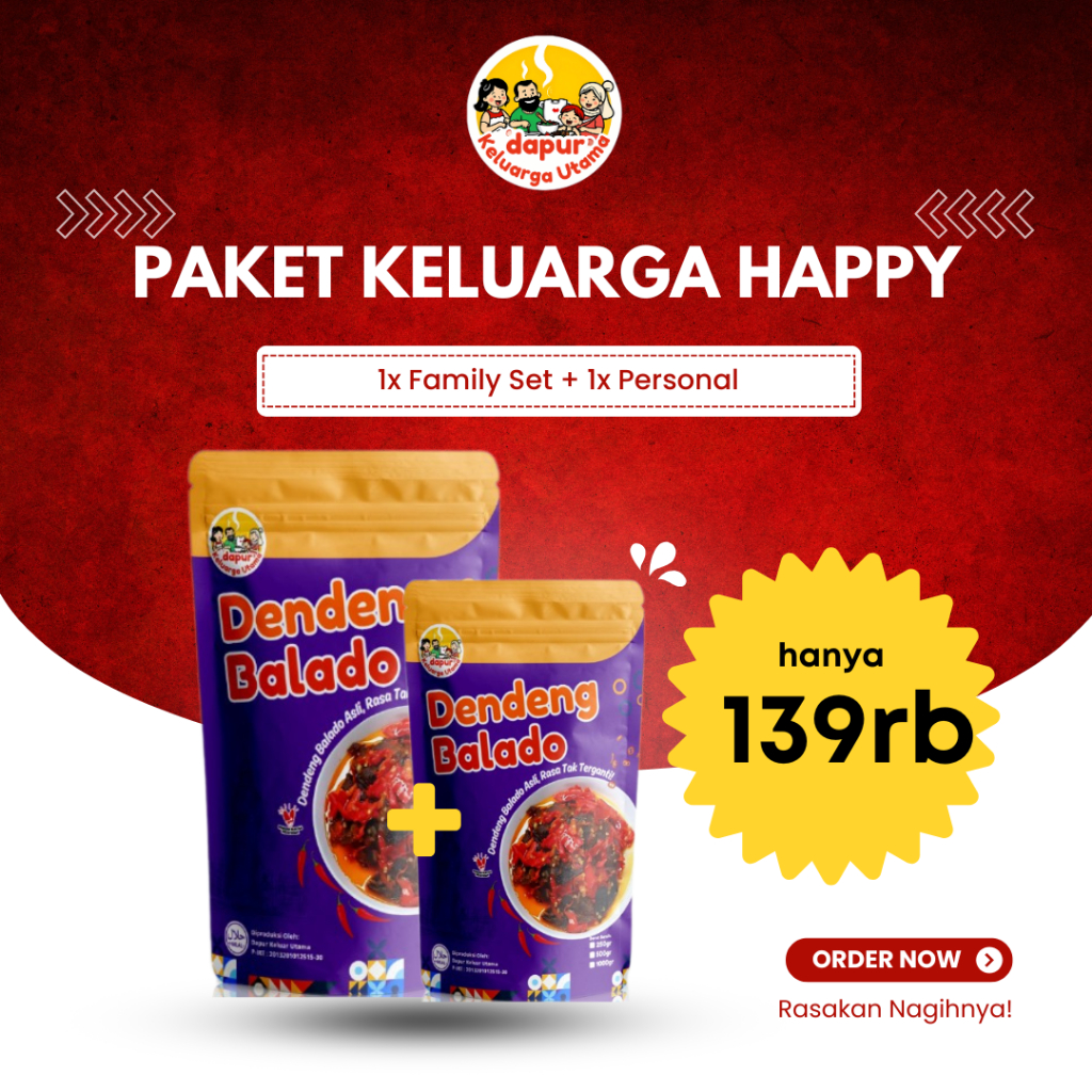 

[PAKET KELUARGA HAPPY] Dendeng Balado Asli Padang - Dapur Keluarga Utama