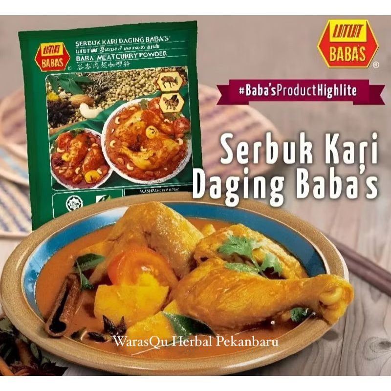 

Babas Curry Powder Serbuk Bumbu Kari Daging 250gr