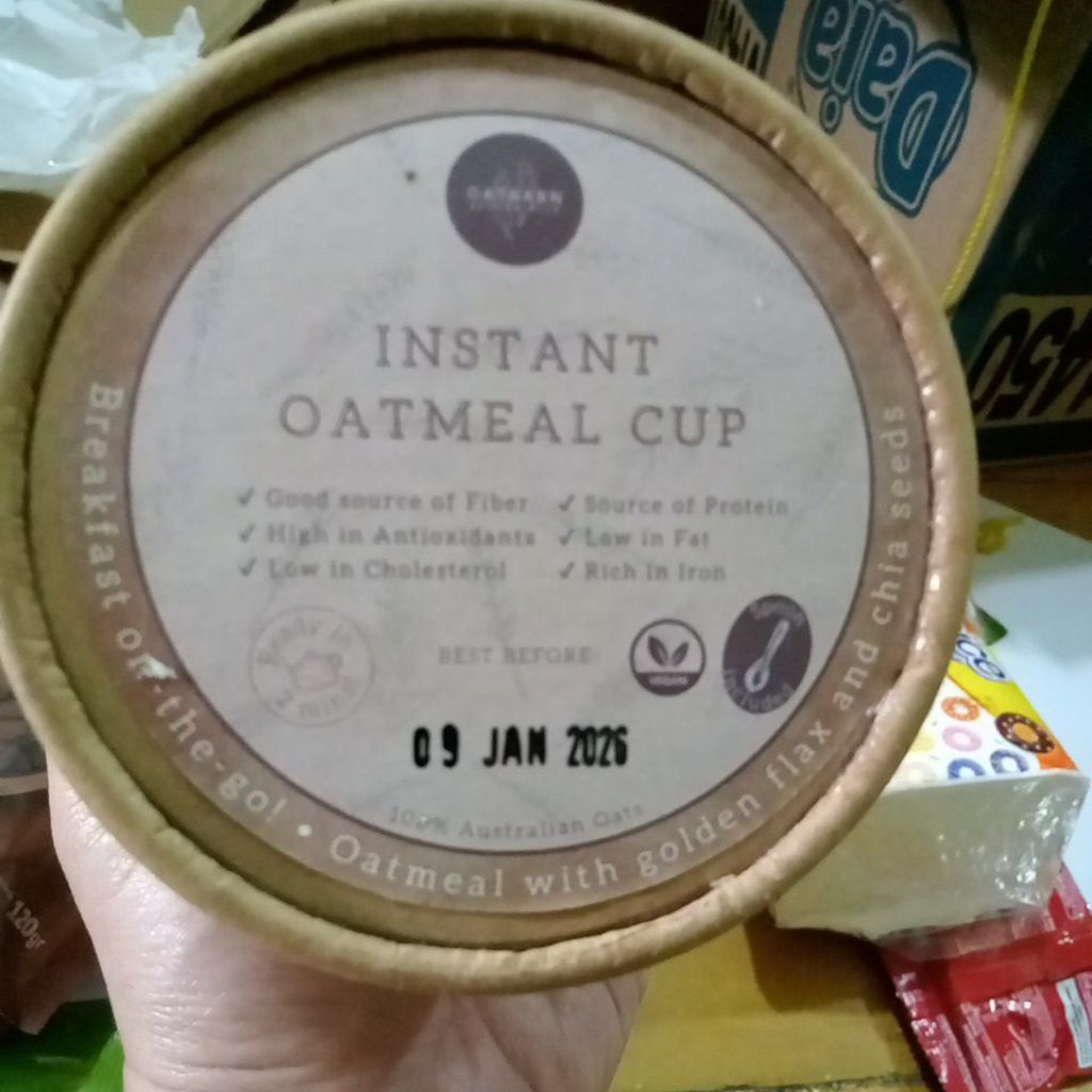 

Instant Oat Meal Cup, 66g, Rasa Coklat