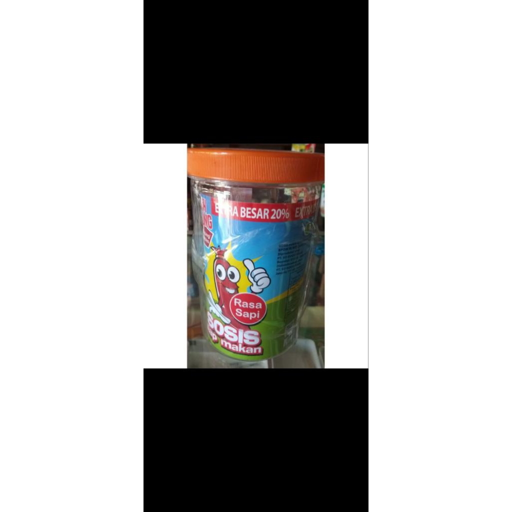 Toples sosis kosong, toples bekas sosis