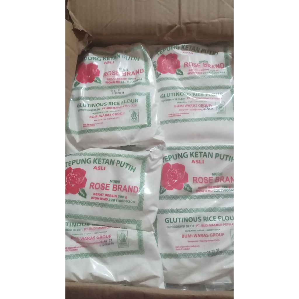 

Tepung ketan putih rose brand 500gr