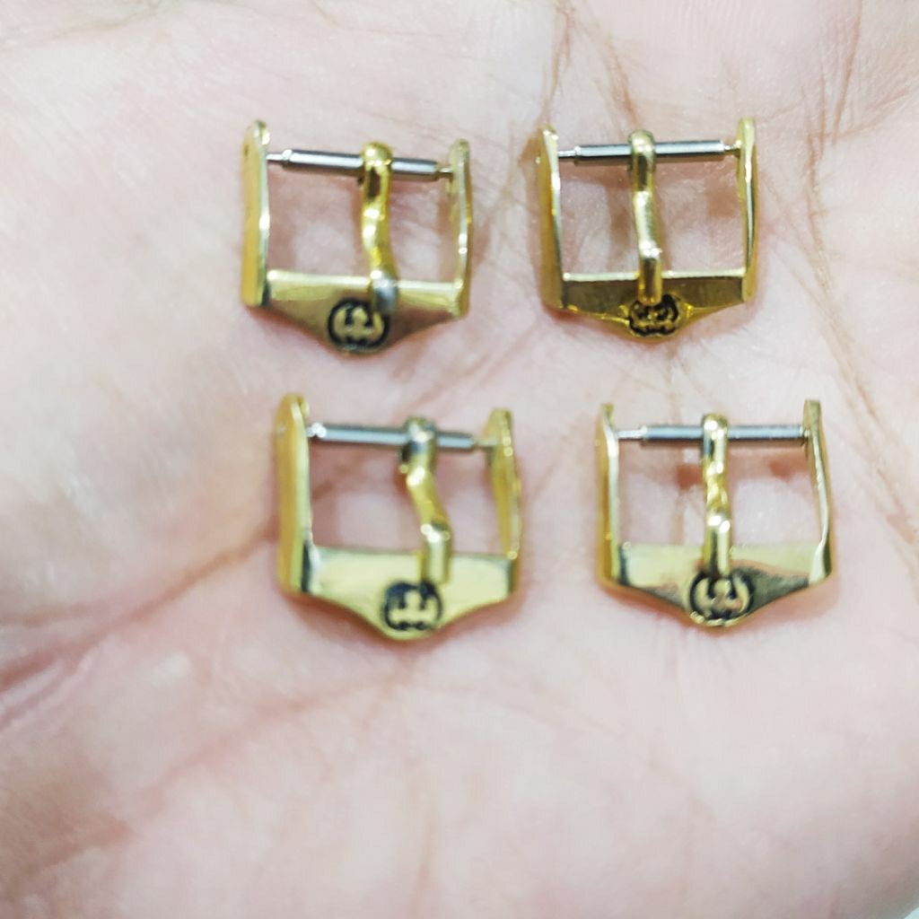buckle strap jam tangan Gucci gold size 12mm