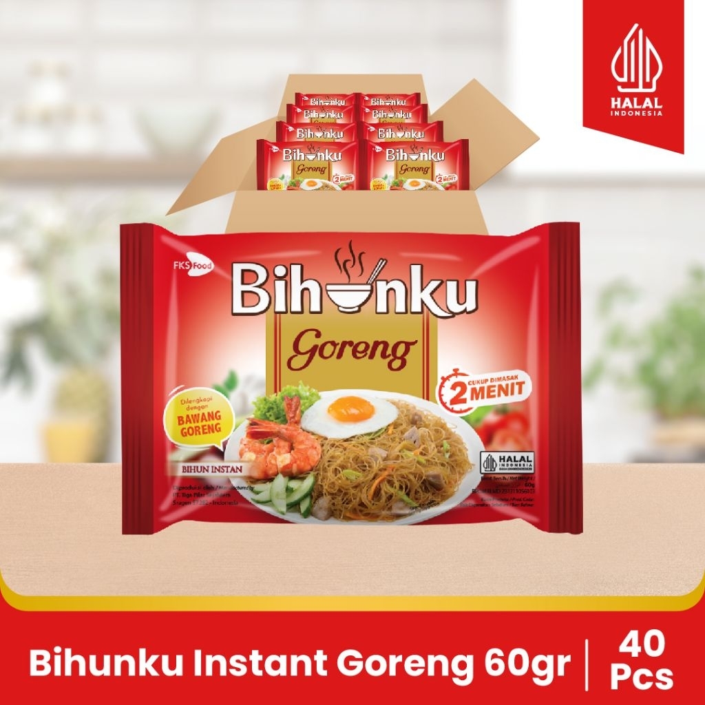 

Bihunku Instant - Goreng - 1 karton - 40 Pcs - 60gr