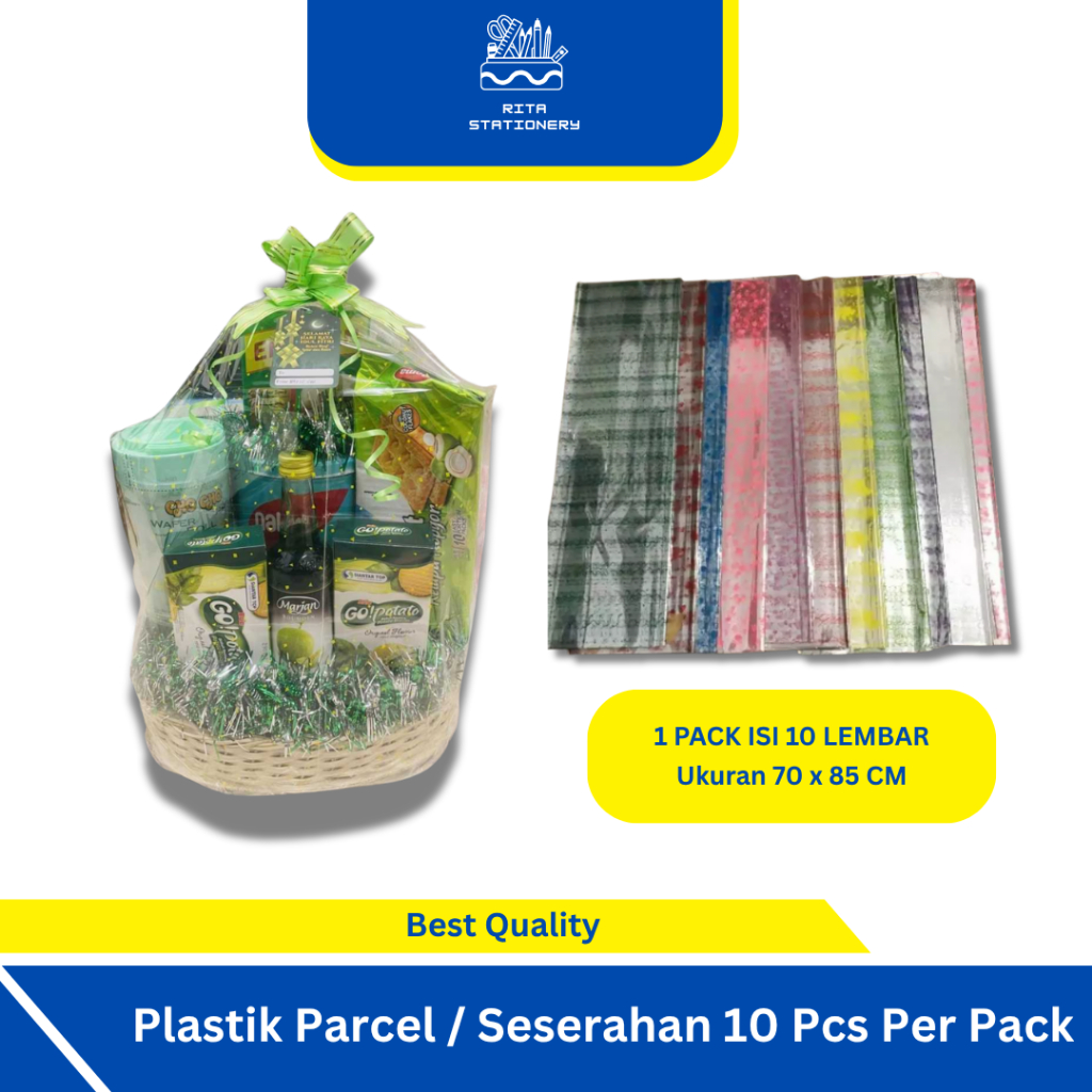 

Plastik Parcel / Seserahan / Hampers Buah Bingkisan 70 x 85 cm - 10 Lemba 1 pack