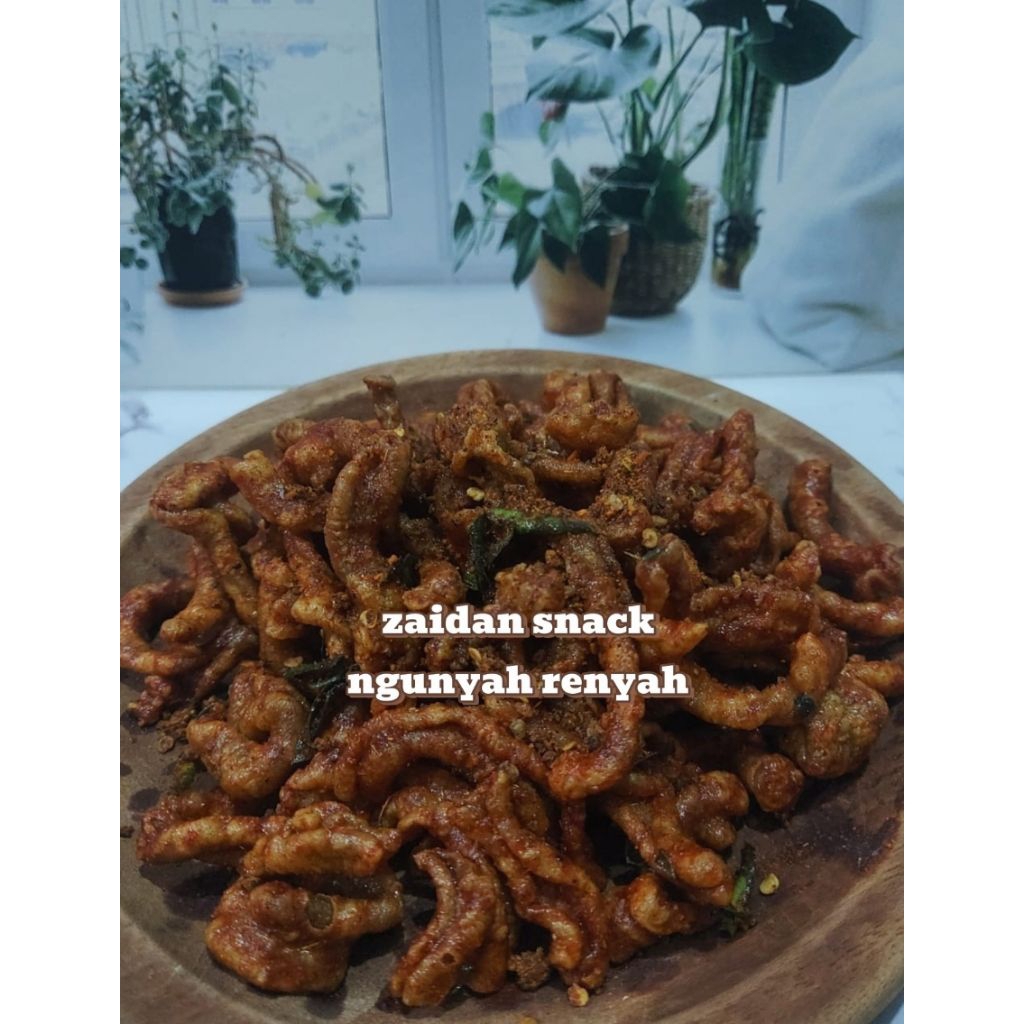 

Usus Crispy Pedas Daun Jeruk bumbu Medok