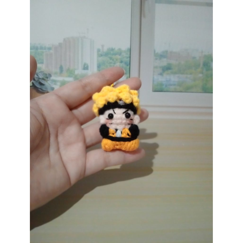 Gantungan kunci rajut mini Naruto