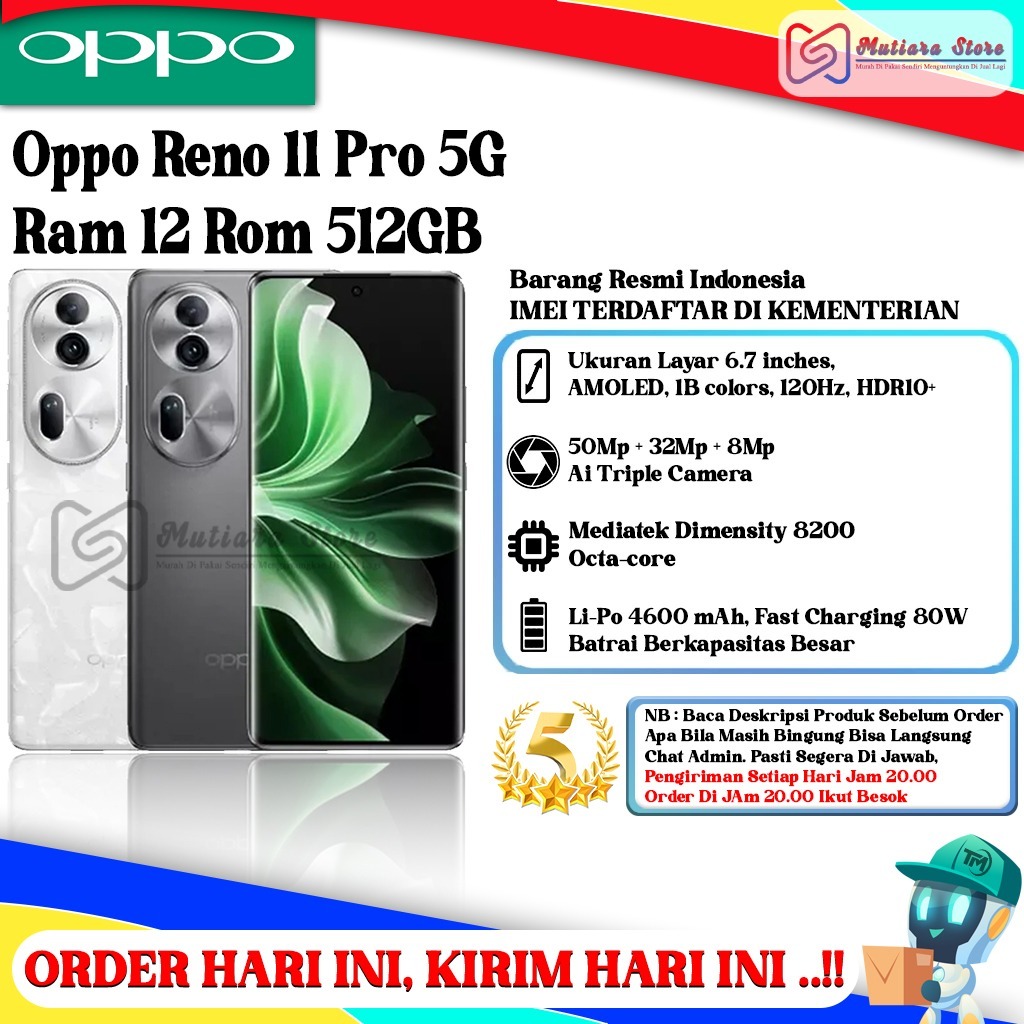 0 P P 0 RENO 11 PRO 5G RAM 12GB ROM 512GB