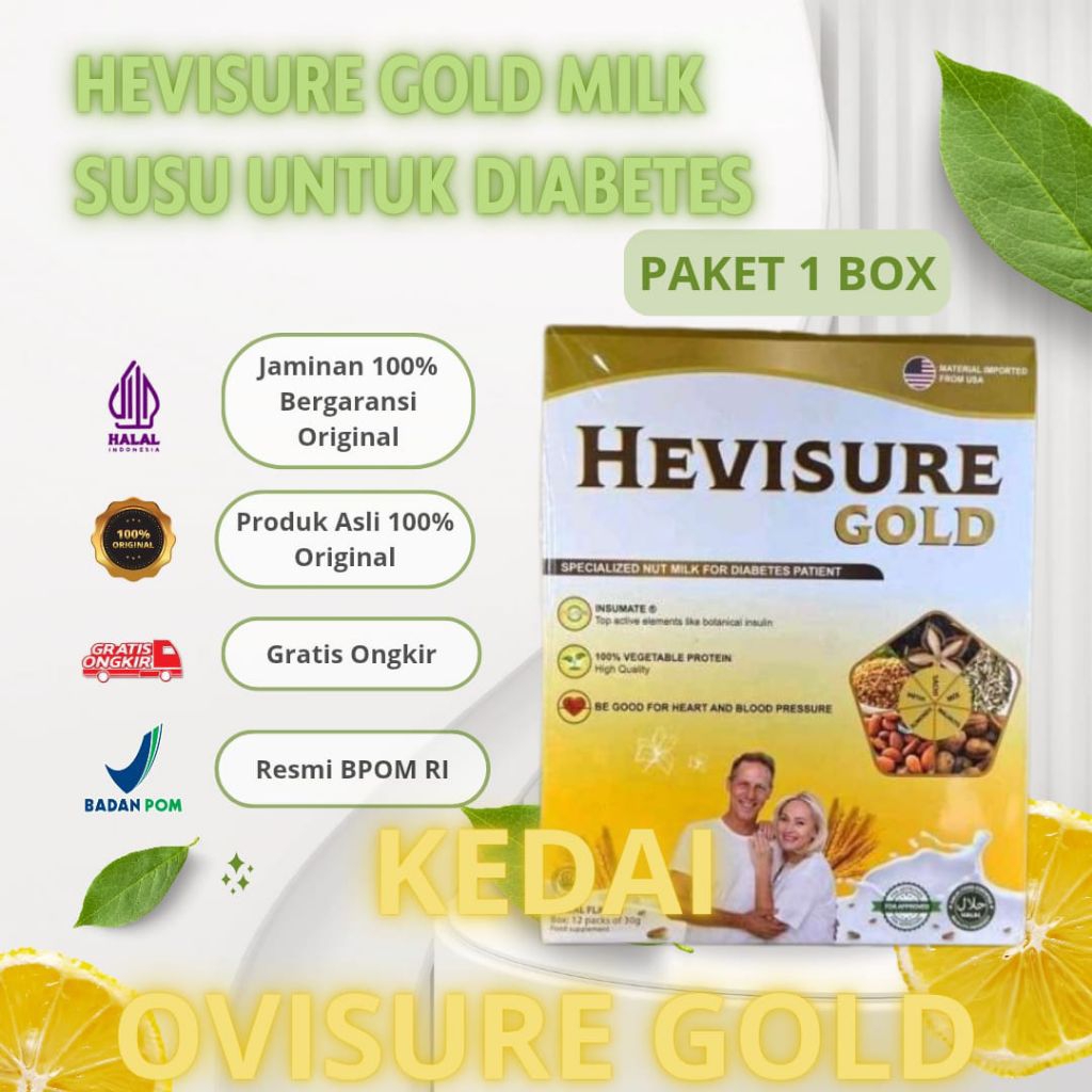 

PAKET 1-6 BOX HEVISURE GOLD MILK SUSU OBAT DIABETES KENCING MANIS KADAR GULA RENDAH RESMI BPOM