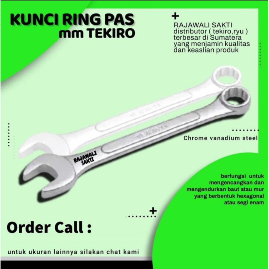 KUNCI RING PAS UKURAN 34 MM TEKIRO (W-C34M)