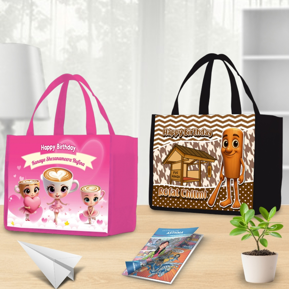 

Tas Anomali Custom bisa tambah nama, Tas souvenir Ulang tahun, 2 hari langsung jadi