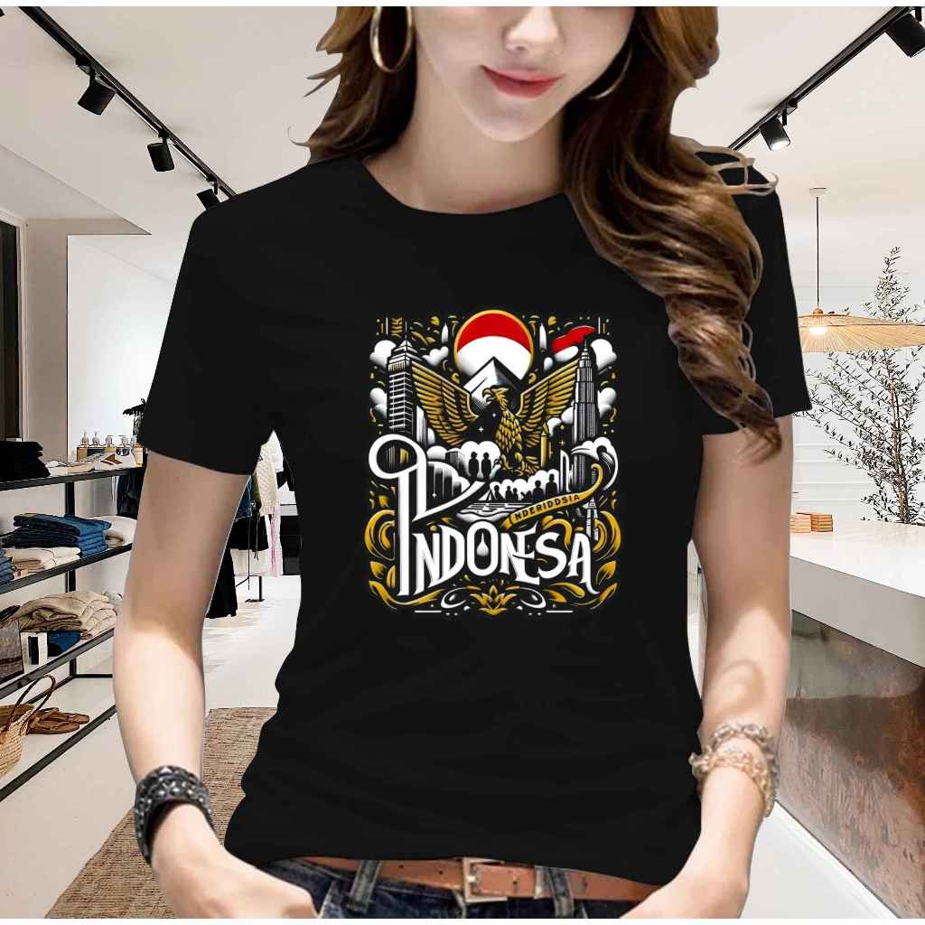 KAOS INDONESIA CINTA TANAH AIR  CEWEK /COWOK MODEL TRENDY PROMO TERBATAS