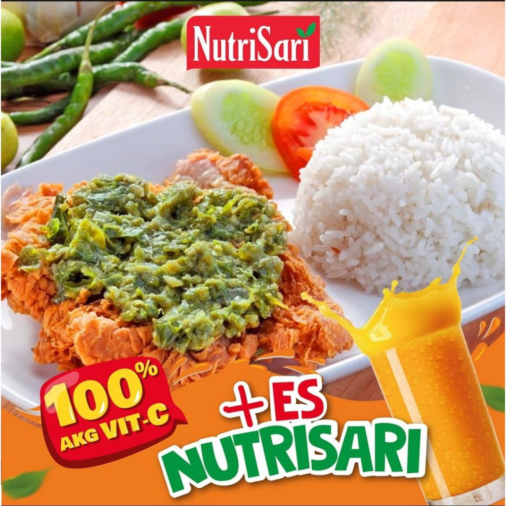 

Nasi Ayam Geprek + Nutri Sari Dingin