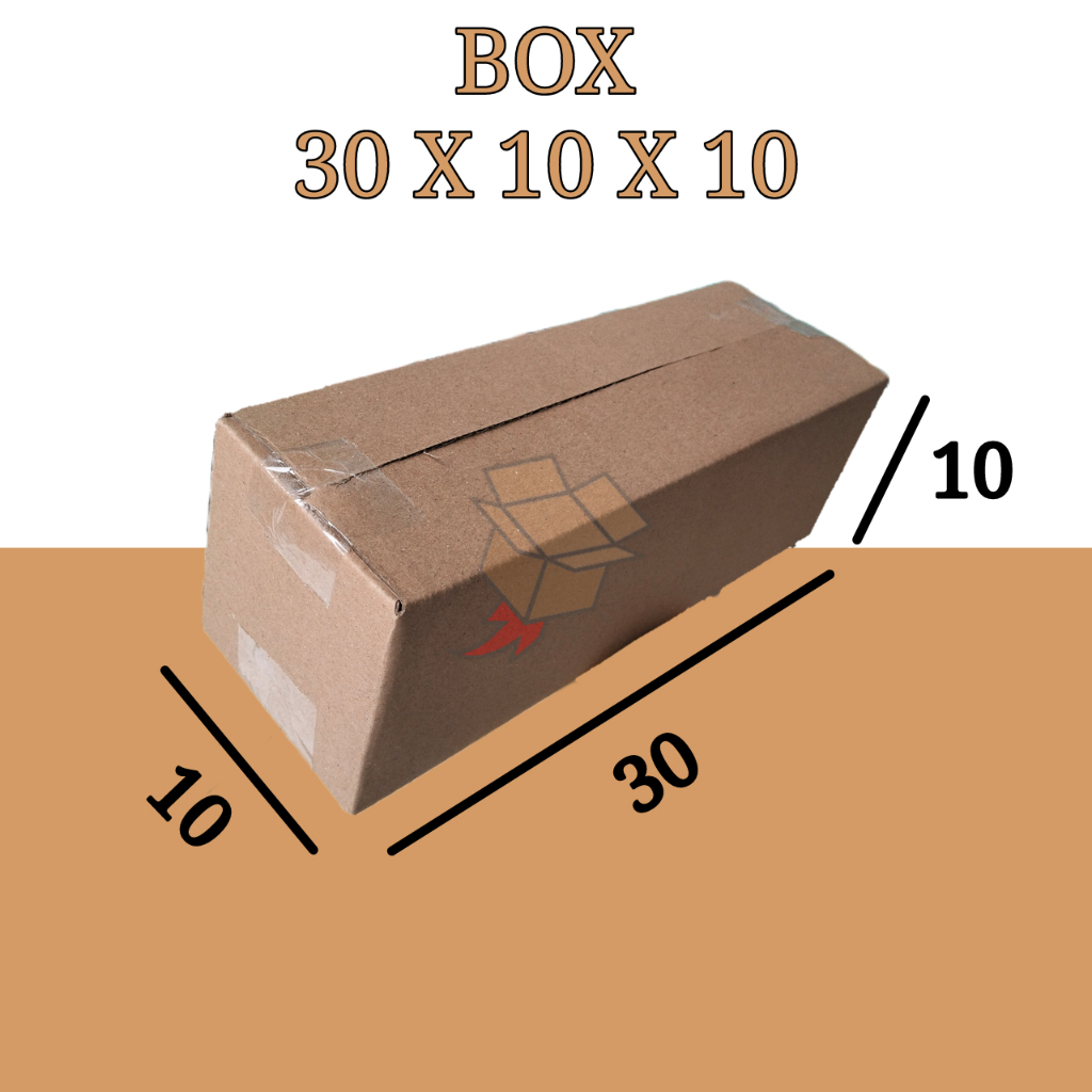 

Kardus Polos Karton Box Coklat DieCut 30 x 10 x 10