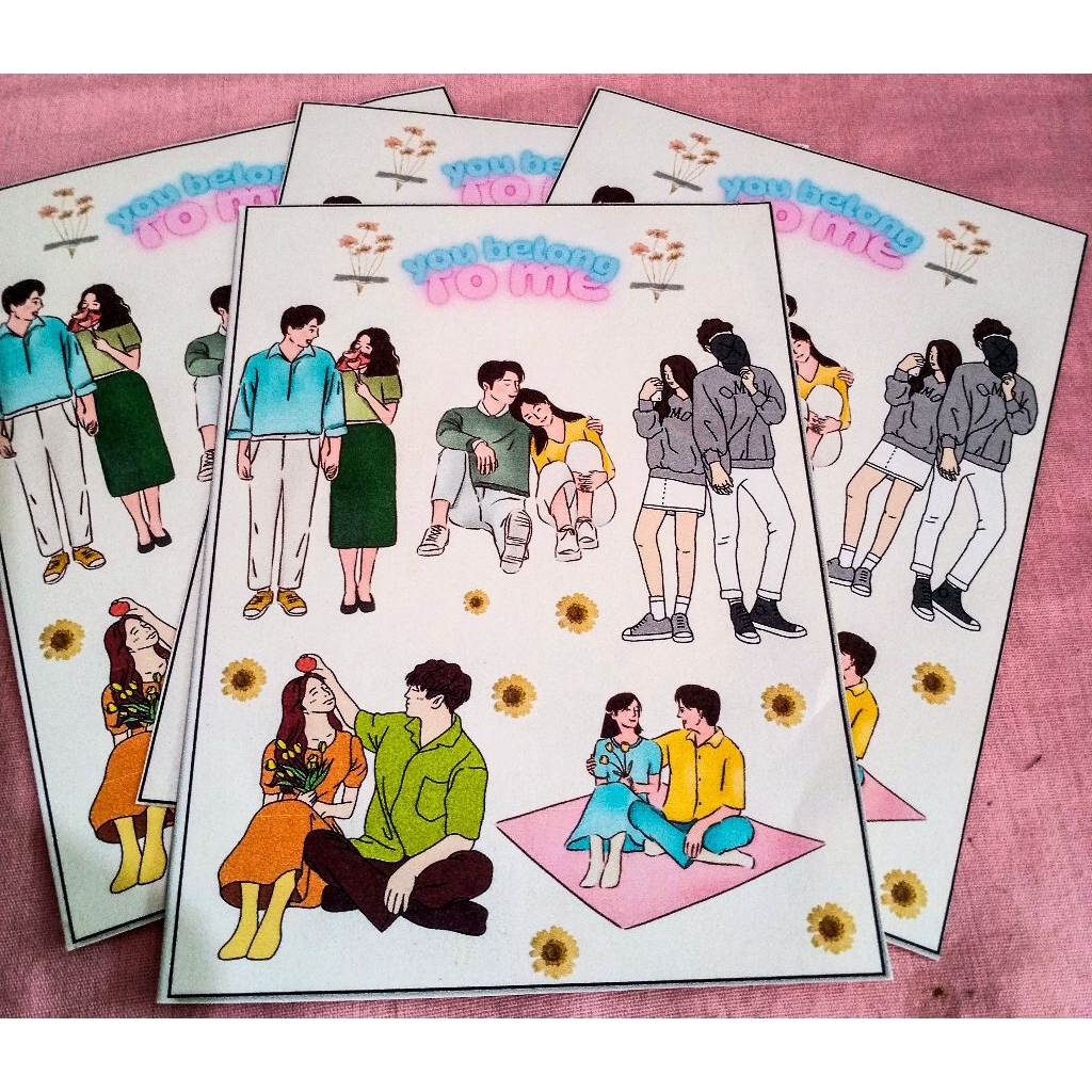 

stiker book decoration couple isi 40-50 pcs