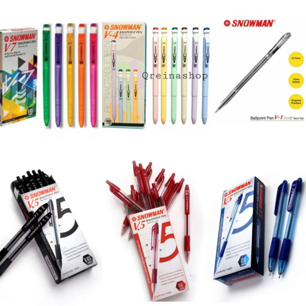 

#KarensMart Bolpoin/Pulpen Snowman V-1, V-4, V-5, V7