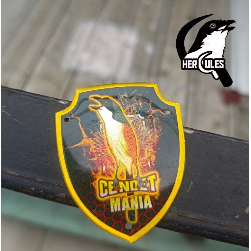 Emblem/Logo Sangkar Burung Cendet premium 3D