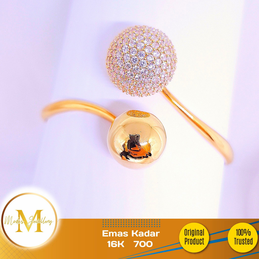 MODIS JEWELLERY - Gelang Bangle Tinju Bola Disco Kuning - Emas 16k  700