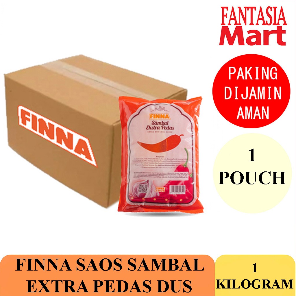 

Finna Saos SAMBAL Extra PEDAS Hot Pouch 1 KG DUS PER 12 PCS FUN CORNER DENGAN PAKING AMAN
