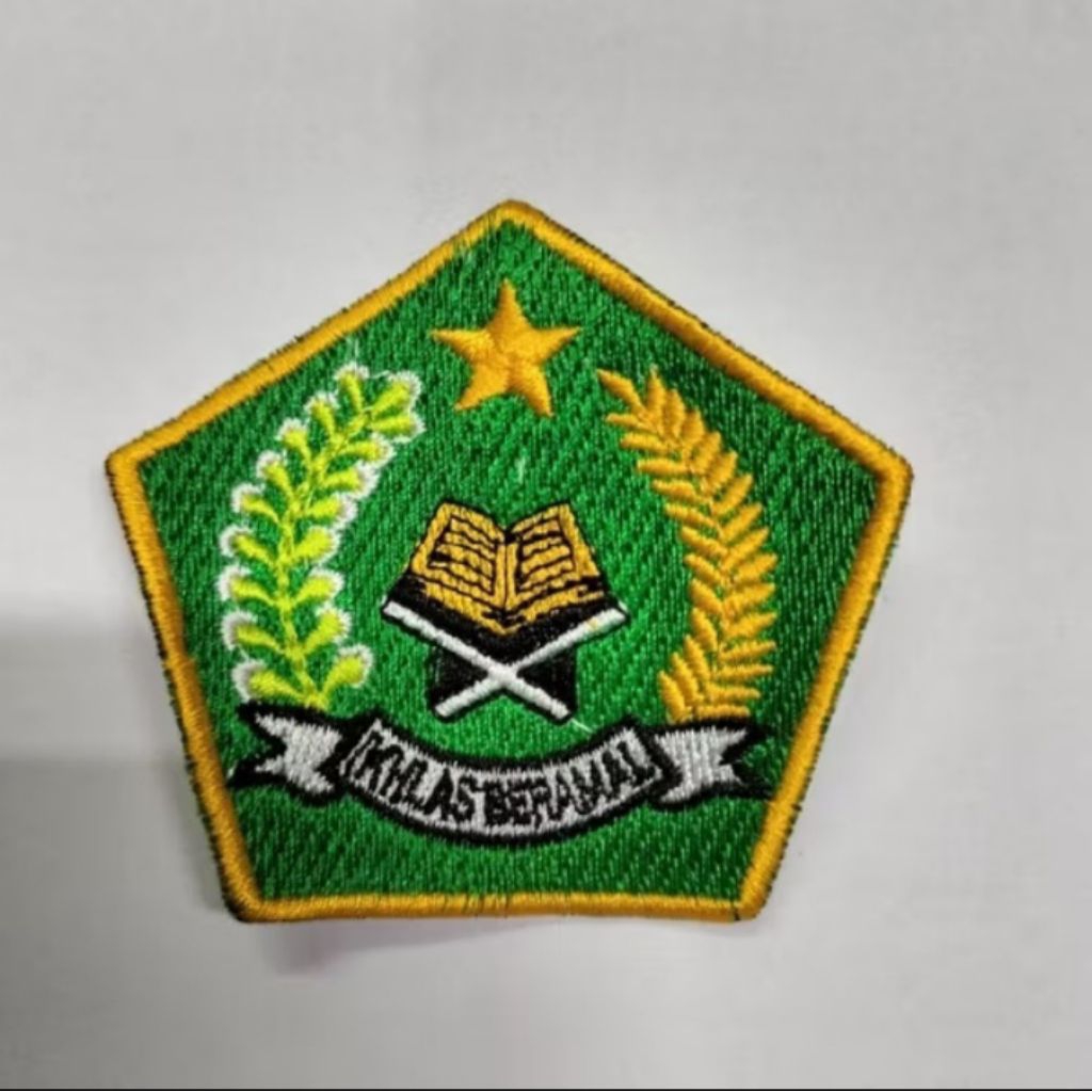 Bet logo kemenag lambang kemenag bordir bet Garuda merah putih bordir lambang kementian agama.