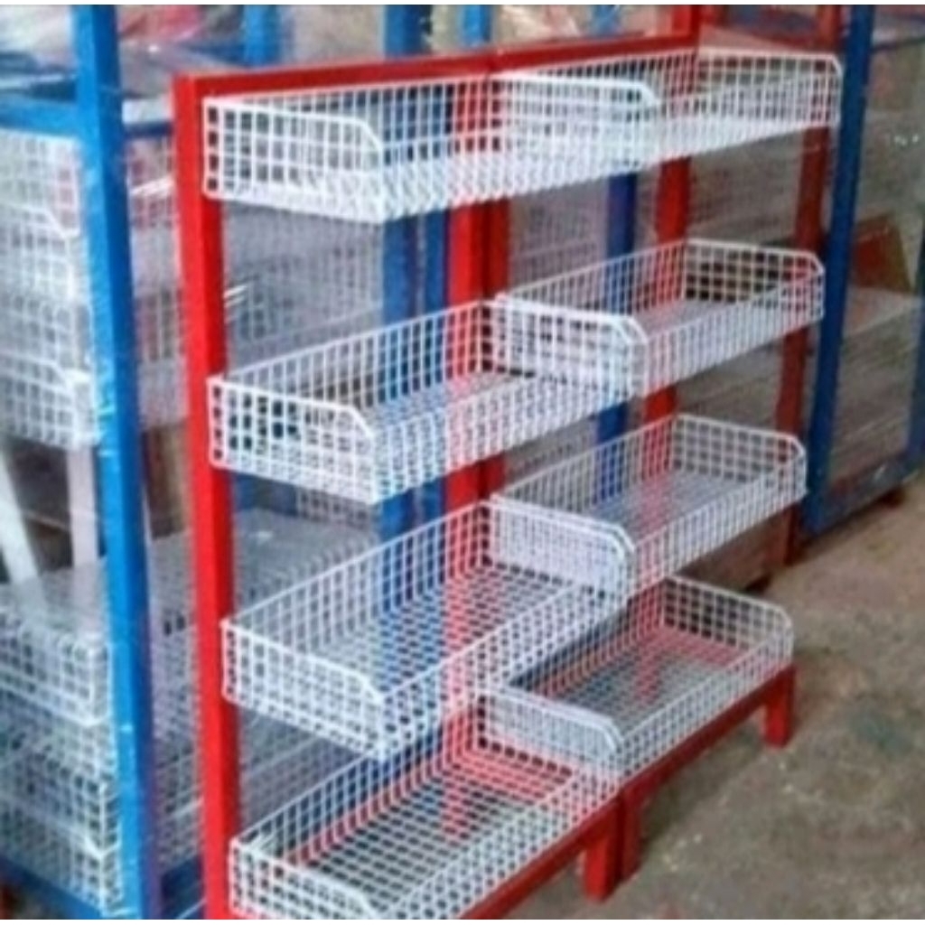 rak ciki Snack rak warung 4 susun termurah