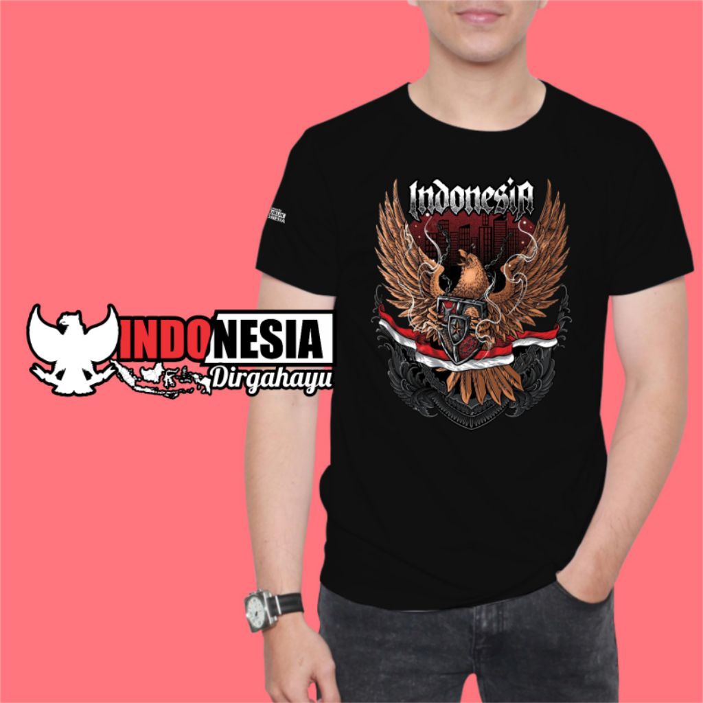 Jual Kaos Garuda indonesia katun 24s kerah oblong adem