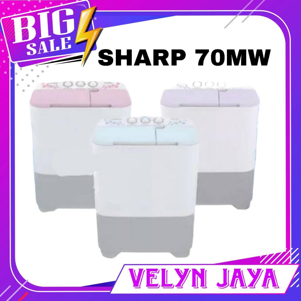 Mesin cuci sharp 2 tabung 7kg mesin cuci 2 tabung sharp 70mw