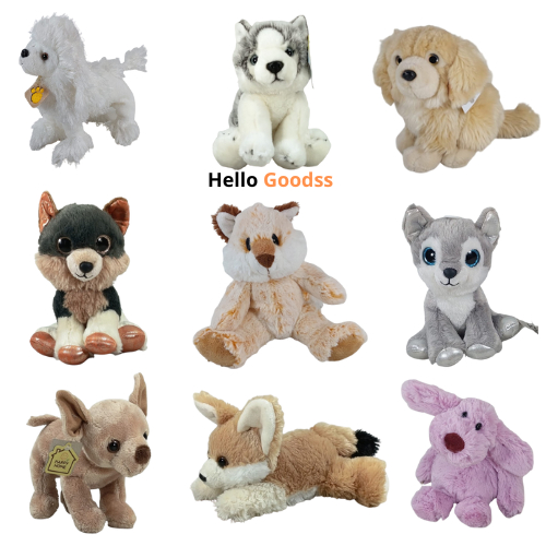 Boneka Binatang Anjing Fox Golden Corgie Husky  Cute Soft - Ukuran S