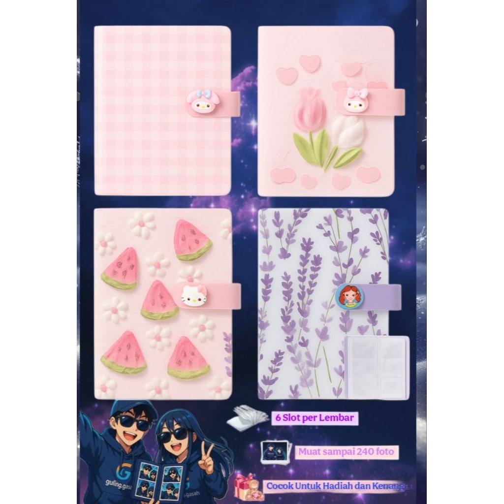 Memoir Photo Album Polaroid | 240 Slot | Rose Pink