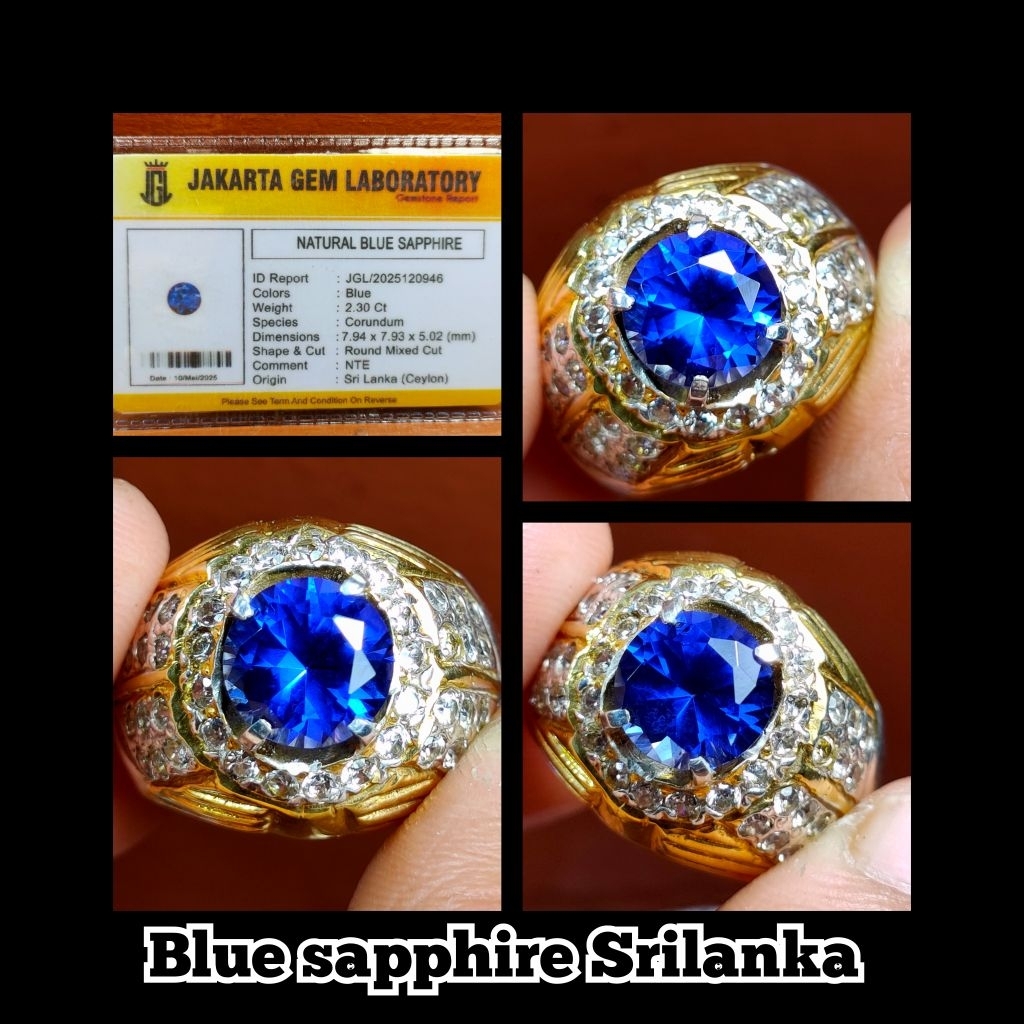 CINCIN PERMATA ROYAL BLUE SAPPHIRE SRILANKA