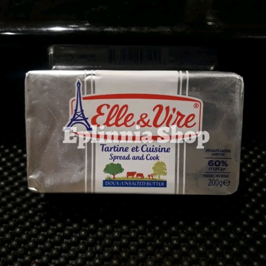 

Elle & Vire Tartine Et Cuisine Doux Unsalted 60% Butter 200 gr - Buter