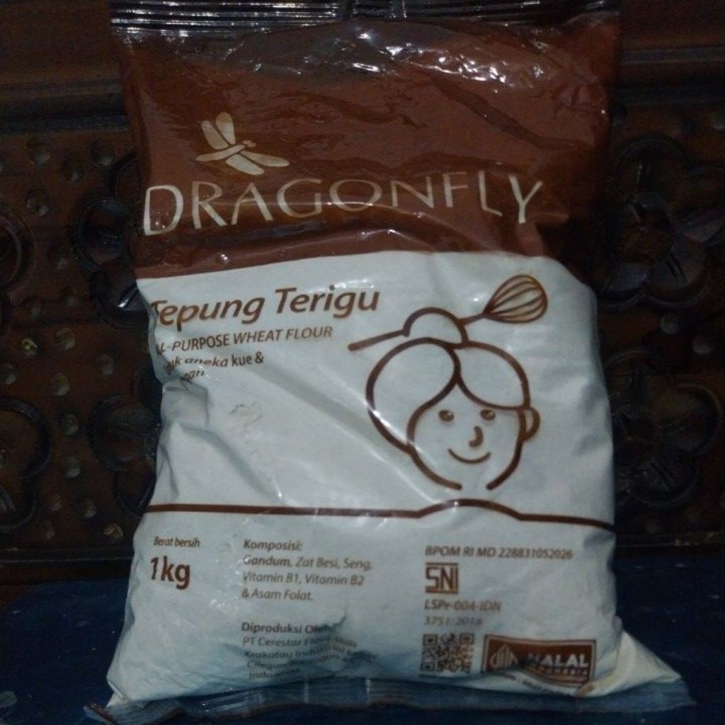 

tepung dragonfly, tepung terigu all purpose wheat flour, tepung terigu, tepung dragon, tepung, gandum, tepung dragon 1kg
