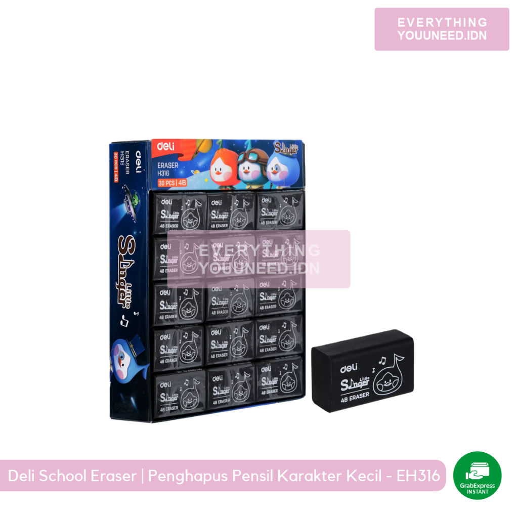 

Deli School Eraser | Penghapus Pensil Karakter Kecil - EH316