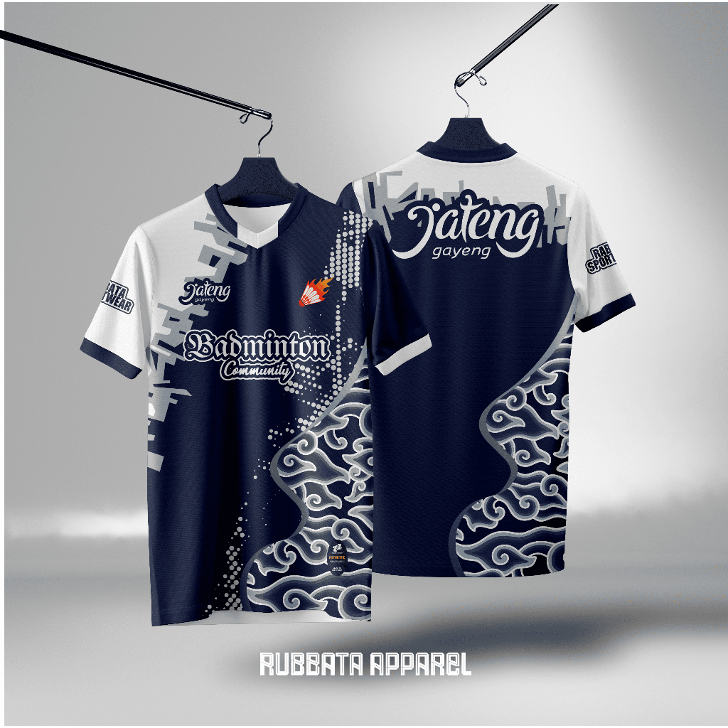 Jersey jateng gayeng (Jersey badminton, Jersey running)