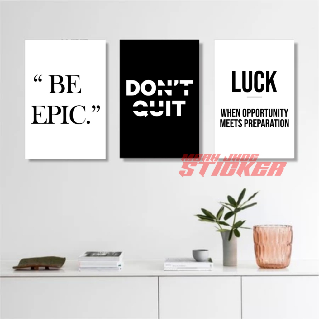 Hiasan Kamar Aesthetic - Poster Dinding kata-kata  Motivasi  Pajangan Wall Decor