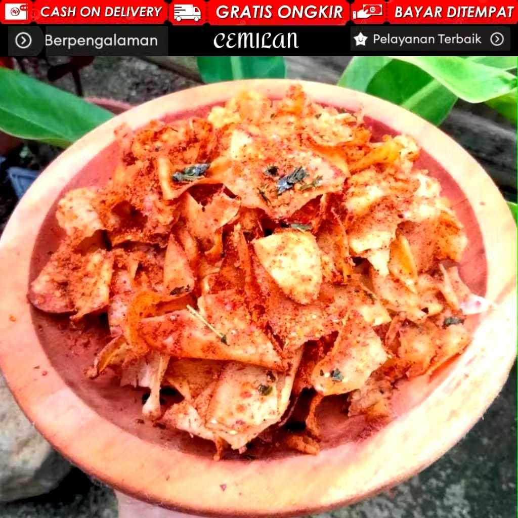 

KERIPIK SINGKONG 100gr KRIWIL BUMBU BASAH PEDAS DAUN JERUK KEMASAN
