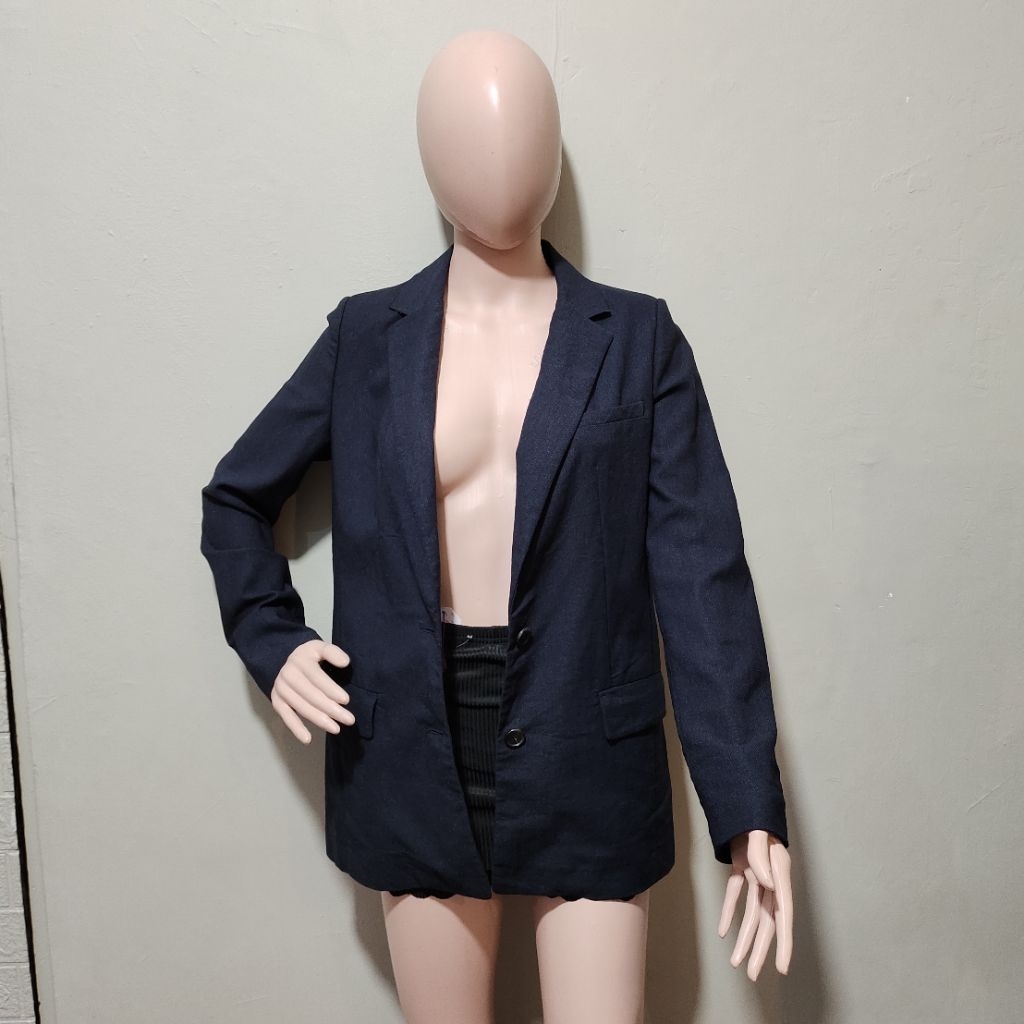On & On navy blazer navy blue blazer formal blazer casual blazer kerja blazer korea blazer kantor ko