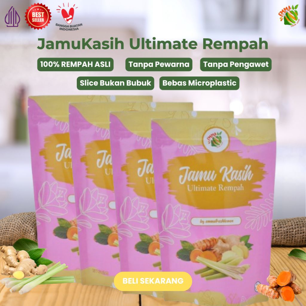 

Jamu Kasih Ultimate Rempah Asli [84x minum] | JSR DIET DETOX PROMIL HAID JERAWAT - Paket 1 Bulan 4 Pouch by EmmaFreshLemon