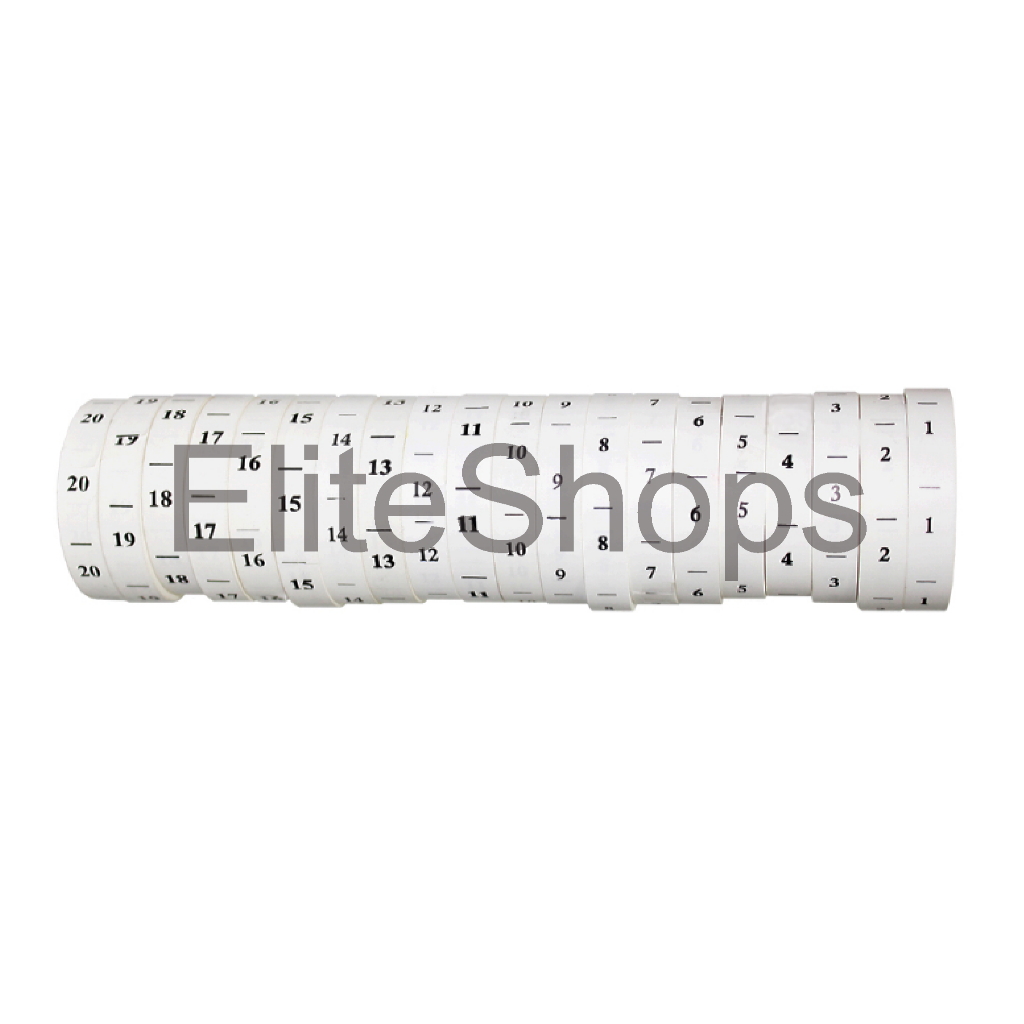 

Pita Label Size sablon 1 roll isi 300pcs / 25 lusin, huruf sablon putih XS, S, M, L, XL, XXL, XXXL