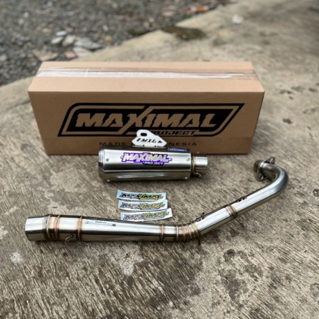 Knalpot racing Leheran kolong 5tp Jupiter Vega Maximal Project tipe Bujel Saringan Setengah